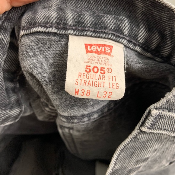 Levi’s 505 Orange Tab USA Faded Gray Men’s 38x32 - Picture 4 of 8